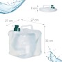 4er Set transparente Faltkanister 20L mit Hahn für Camping & Outdoor. Platzsparend verstaubar.