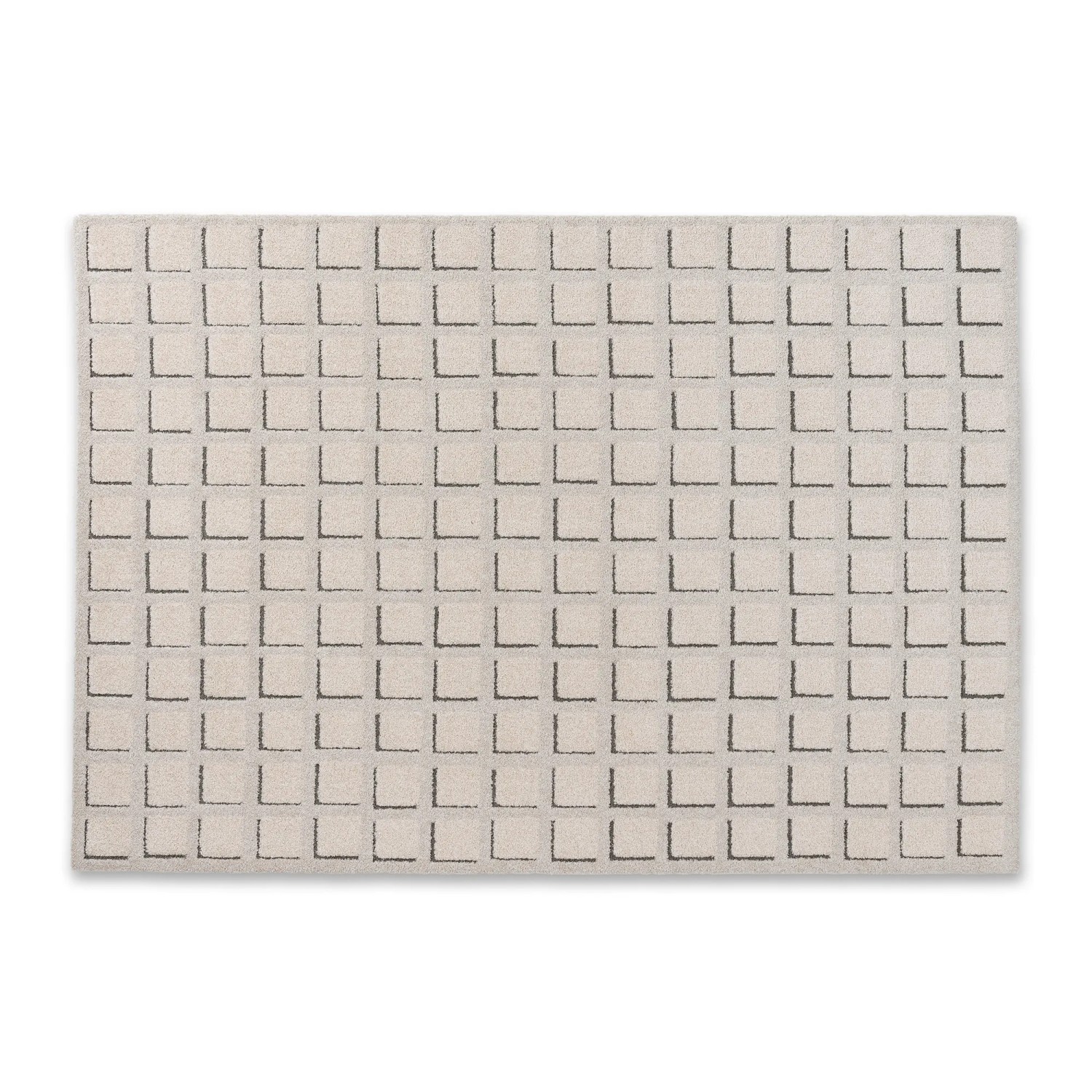 Schöner Wohnen Teppich Amaze Kästchen 80 cm x 150 cm Sand