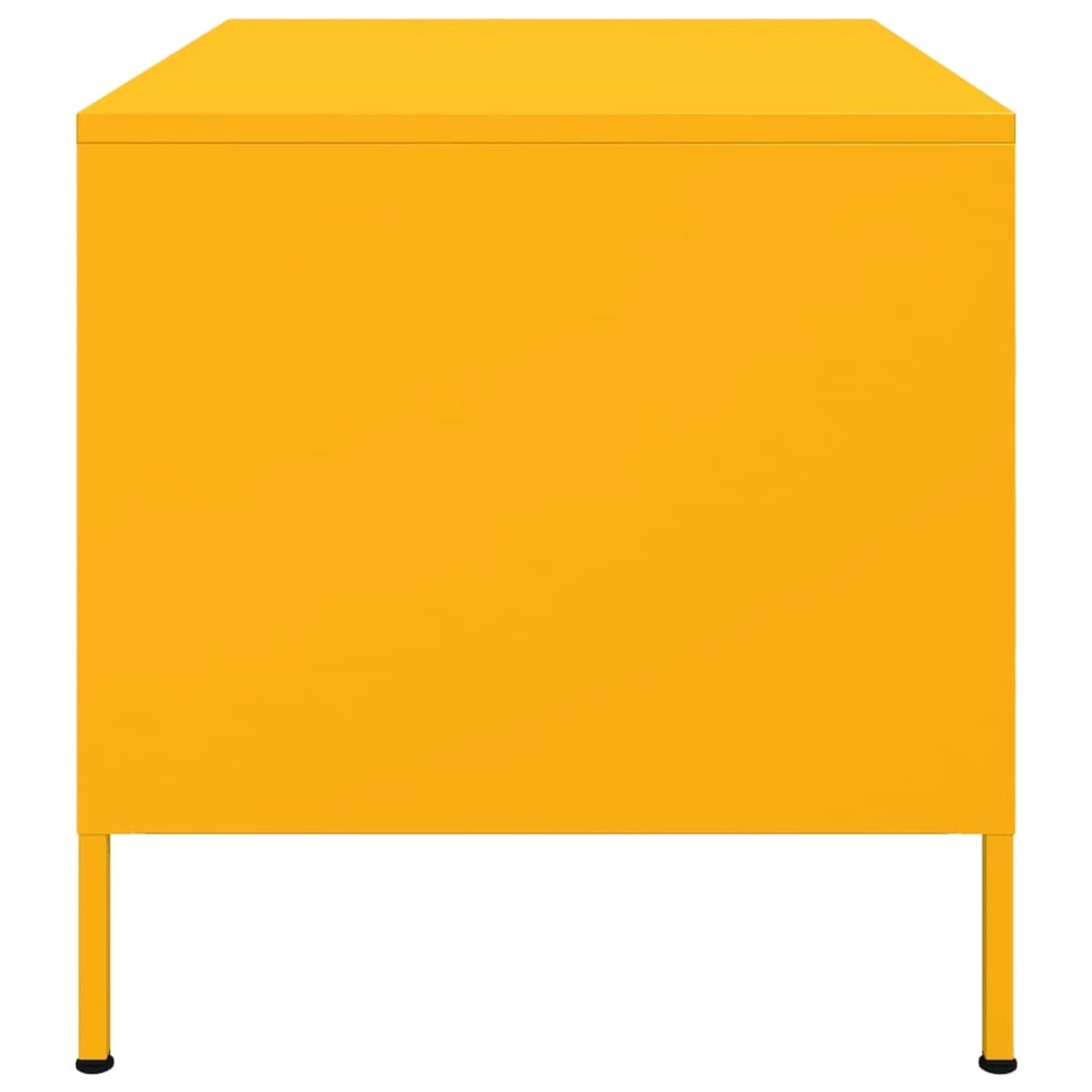 vidaXL Couchtisch Senfgelb 68x50x50,5 cm Kaltgewalzter Stahl_5