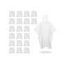 Relaxdays Regenponcho PE Transparent Einweg 20er Set 95 cm x 120 cm 20 g