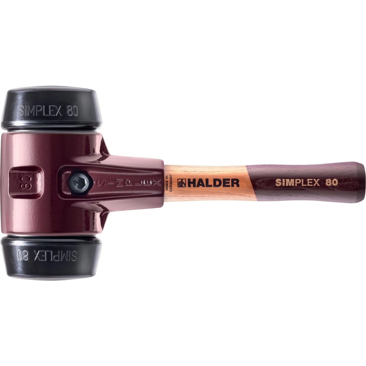 Halder Simplex Schonhammer Ø 80 mm Gummi mit Extra Kurzem Stiel und Termper günstig online kaufen