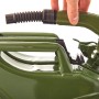 Schwarzer 20L Metall Kraftstoffkanister mit Ausgießer für Benzin, Diesel & E10.