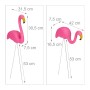 Relaxdays Flamingo Figur 2er Set Kunststoff Pink 70 cm x 42 cm x 7,5 cm_4