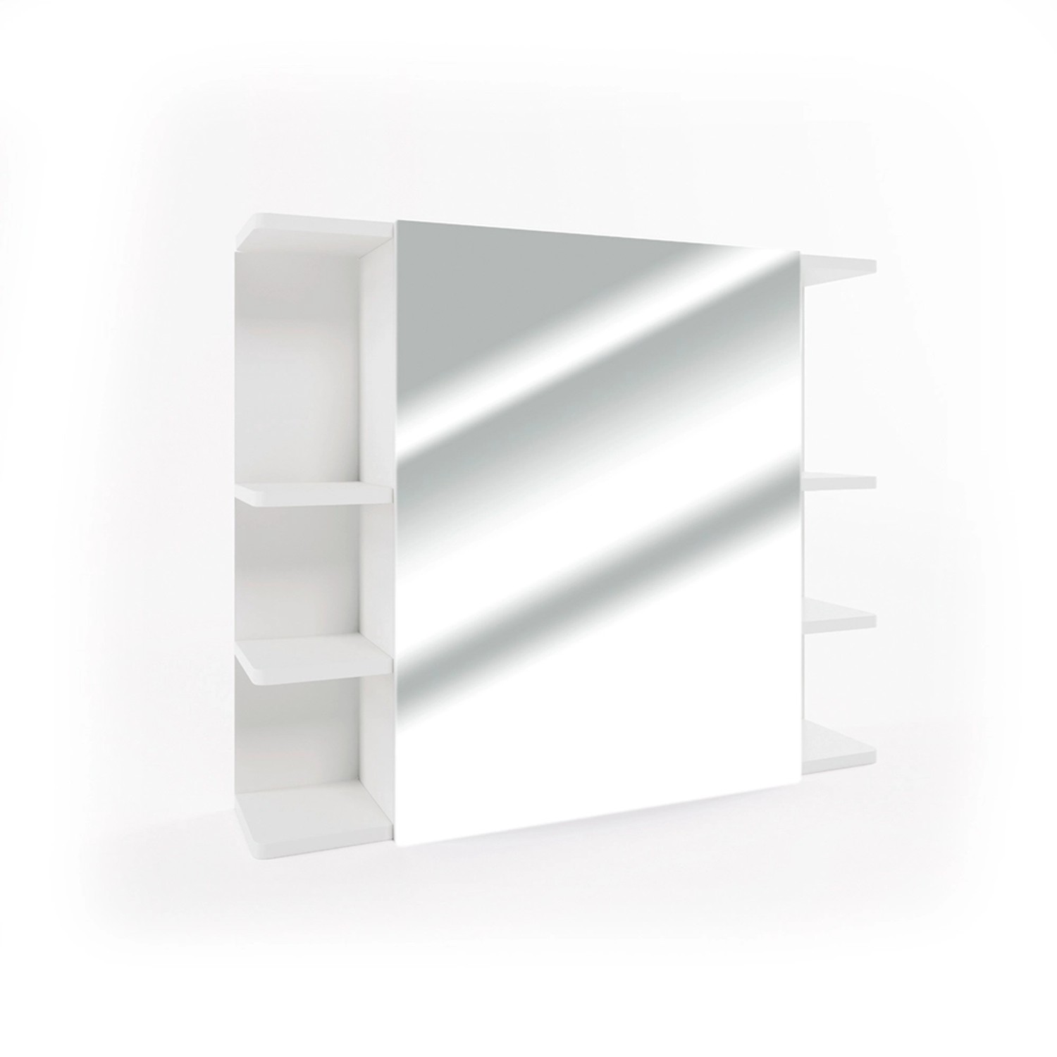 Vicco Badspiegelschrank Fynn Weiß 80 x 64 cm