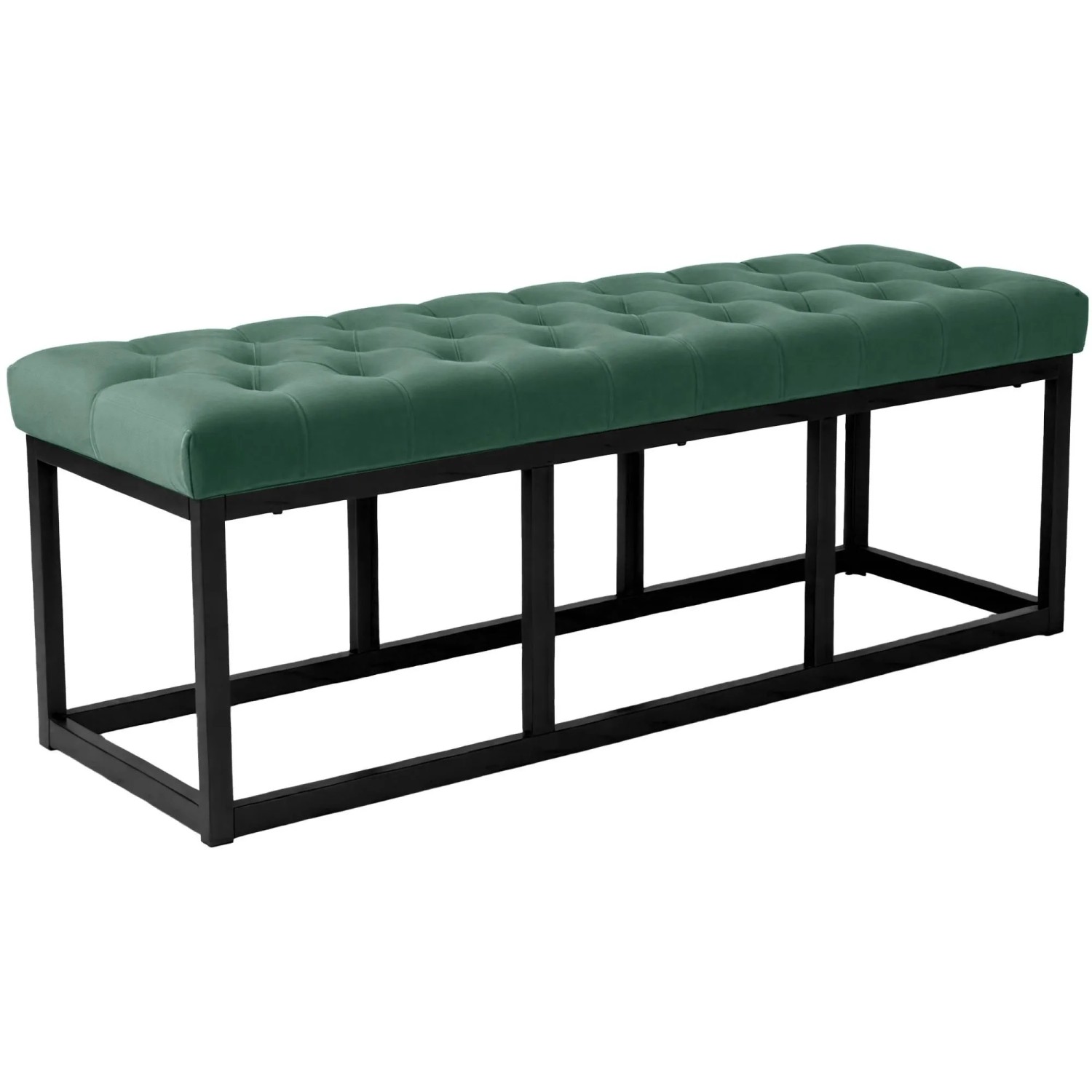 CLP Sitzbank Polson Samt Schwarz grün/120 cm