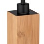 WENKO Seifenspender Padua aus Bambus mit schwarzem Pumpkopf, Füllmenge 240ml.
