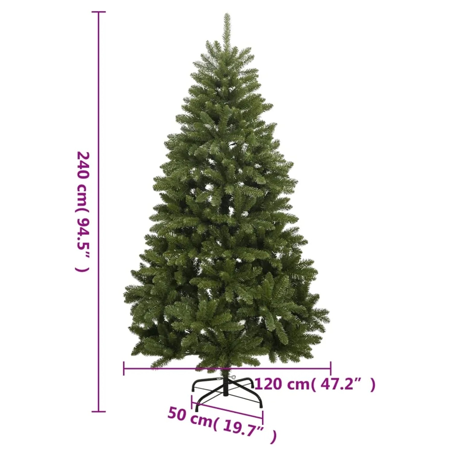 vidaXL Klappbarer Weihnachtsbaum 240 cm PVC Grün kaufen bei OBI
