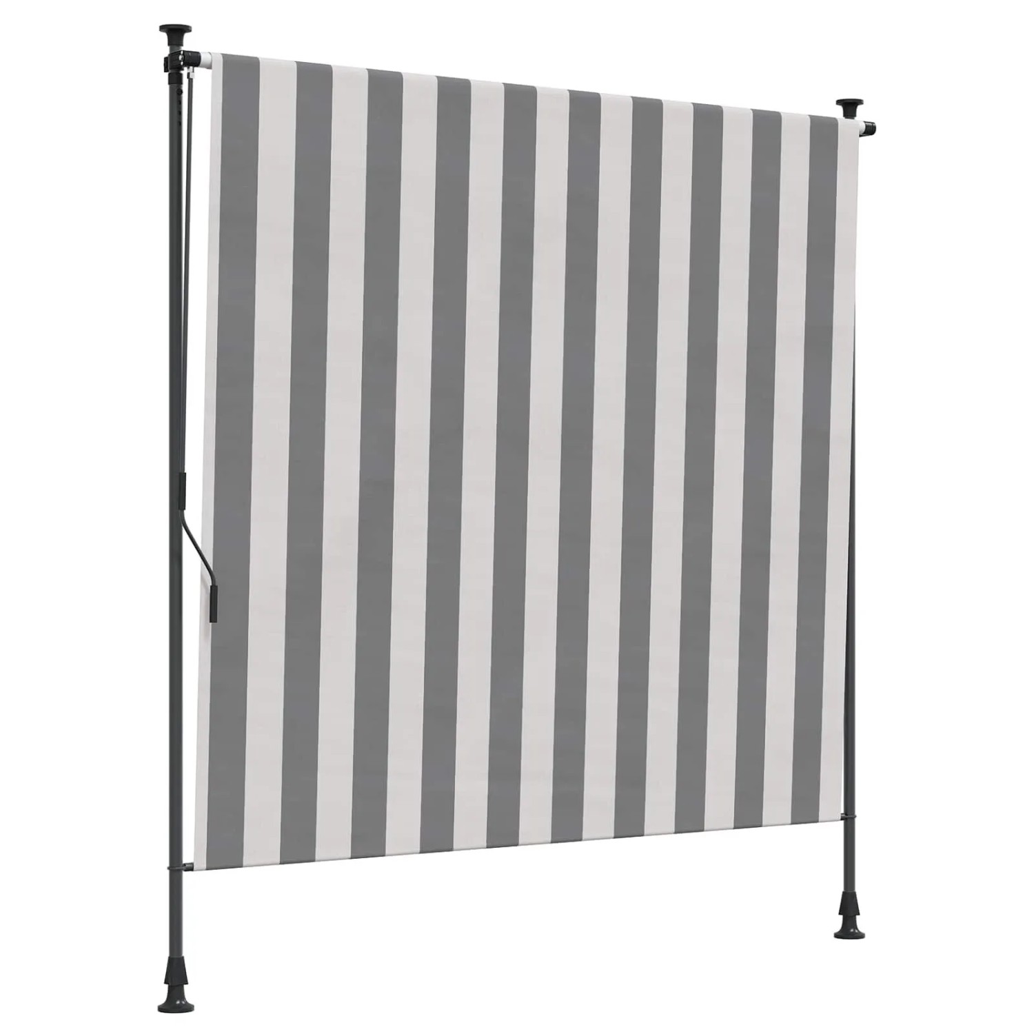 vidaXL Outdoor Rollo Anthrazit und Weiß 150 x 270 cm 42037139