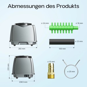 Sunsun Cap-100 Sauerstoffpumpe 70W 80M³ Luftpumpe Aquarium Teichbelüfter