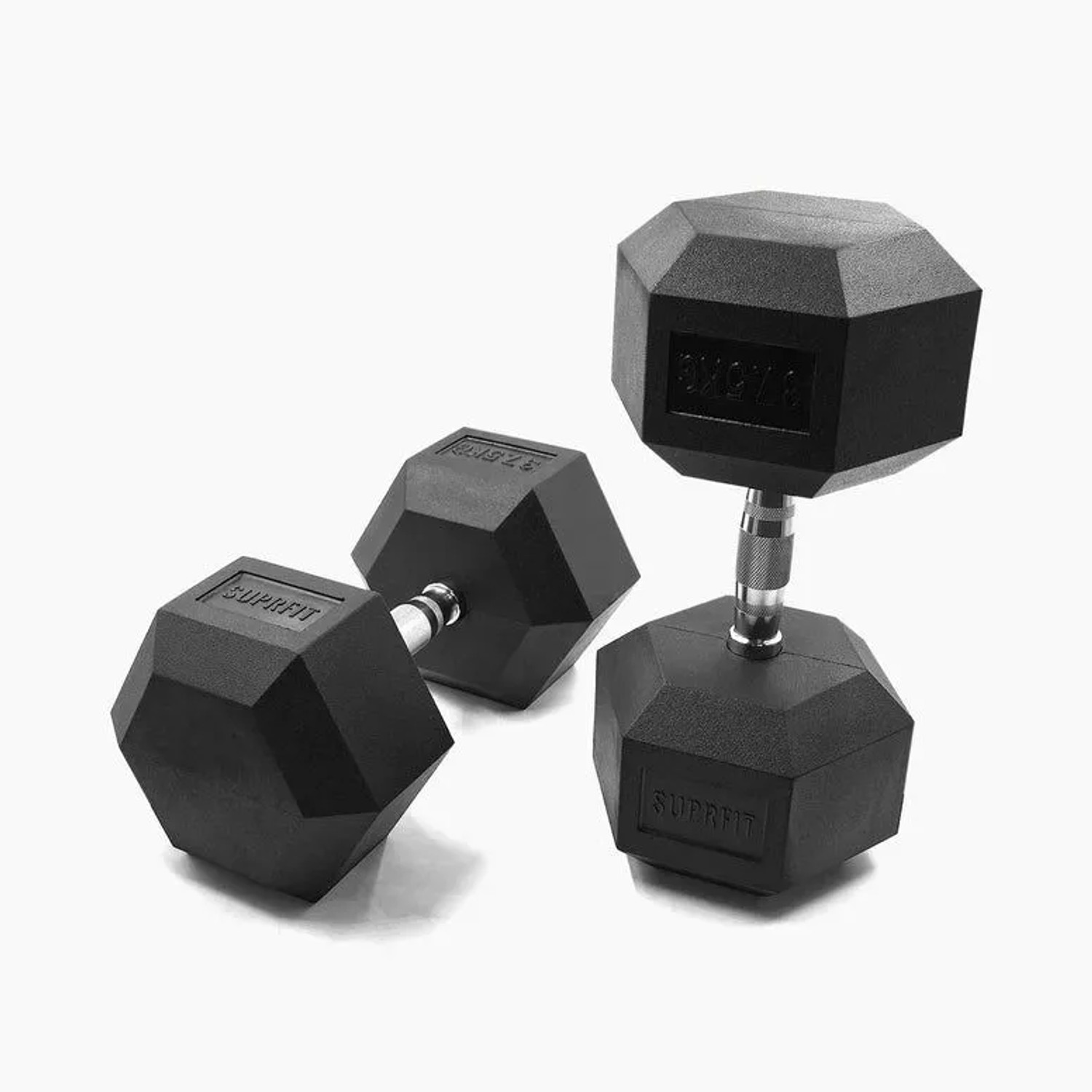 Suprfit Hex Gummi-Kurzhanteln Paar 37,5 kg