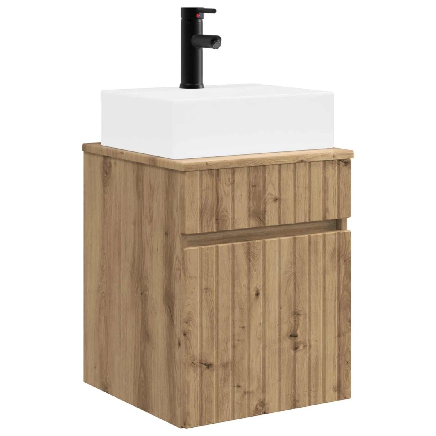 vidaXL Wandmontierter Waschbecken Vanity Artisan-Eiche 890581