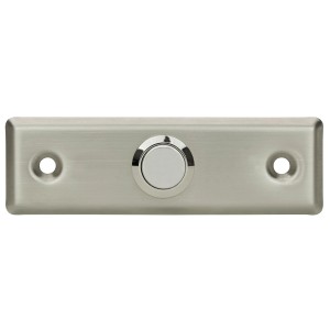Edelstahl Klingelblende 90x28 mm mit Taster für Haustechnik & Sicherheit.