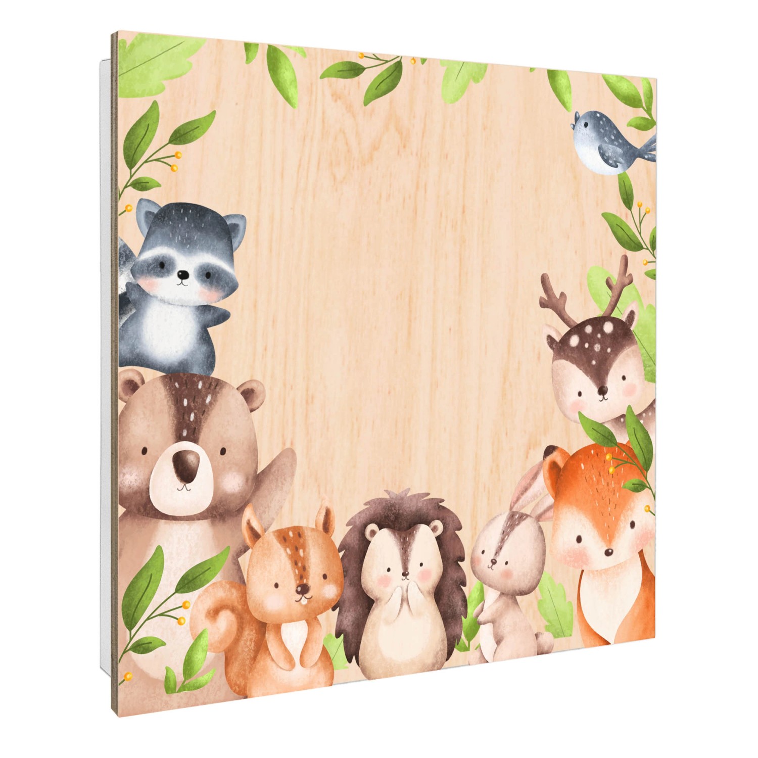 Banjado Großer Schlüsselbox Holz 30x30cm Weiß Scharnier Rechts 50 Haken Sch günstig online kaufen