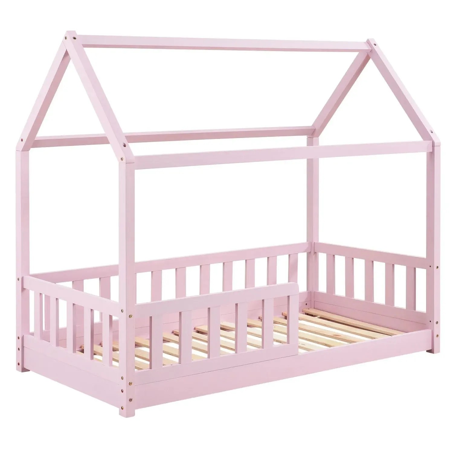 Juskys Kinderbett Marli 80 x 160 cm Rosa
