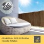Brauner Sol Royal SolVision B55 Bambus Sichtschutzzaun auf Balkon, schützt vor Blicken und Sonne. Stabil, witterungsbeständig.