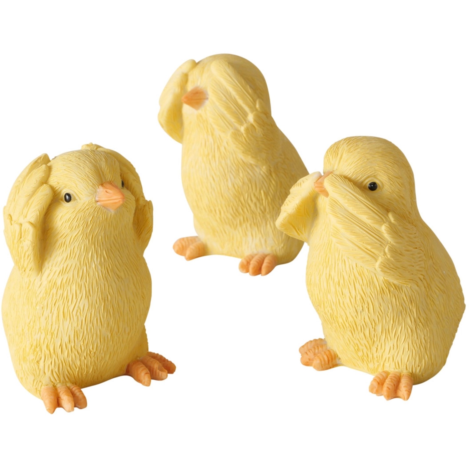 Boltze Deko-Figur Chicky 3-fach Sortiert Gelb