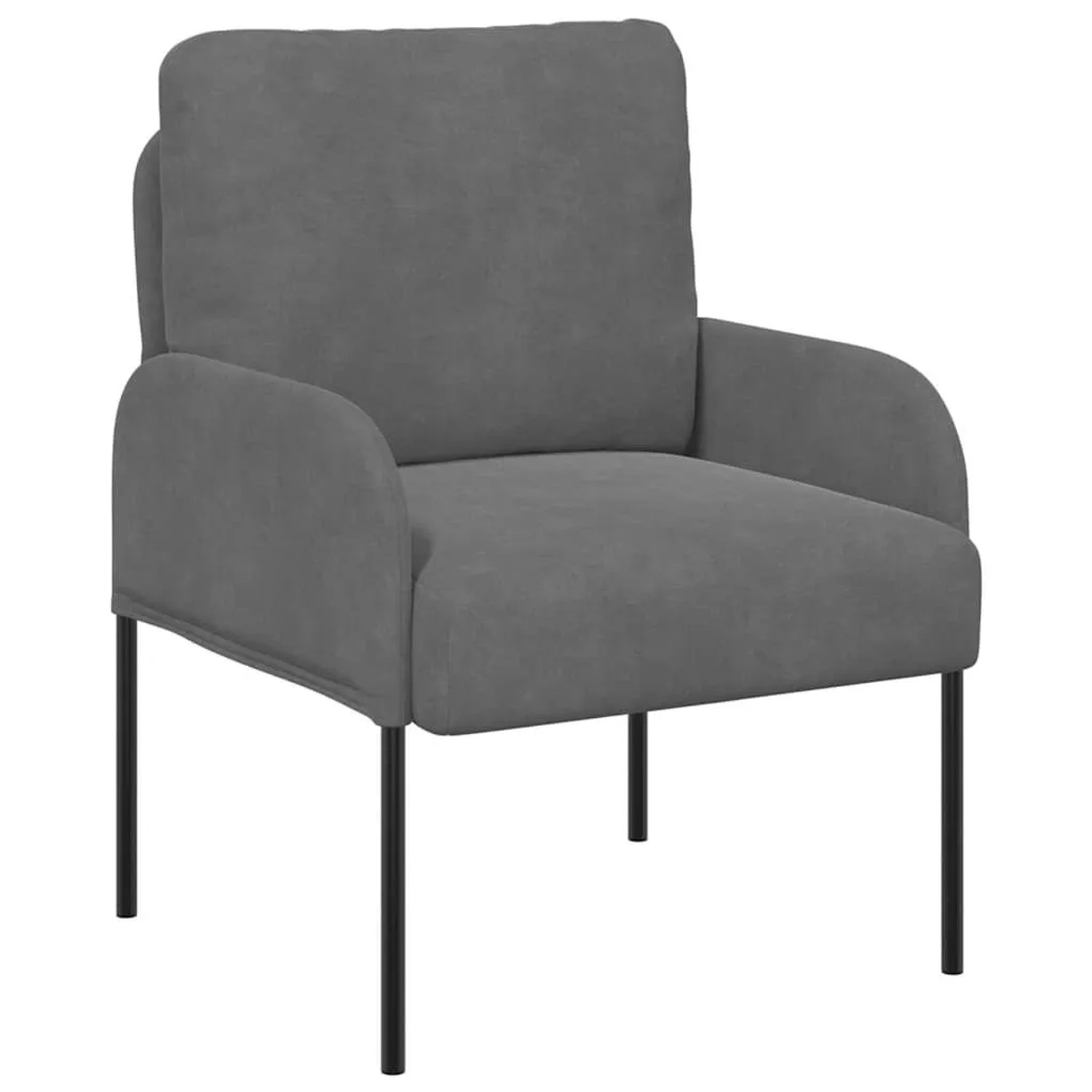 vidaXL Sofas mit Kissen 55cm Dunkelgrau Sperrholz 42023439