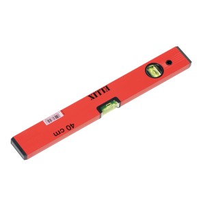 Rote Ellix Wasserwaage, 40 cm, mit horizontaler und vertikaler Libelle.