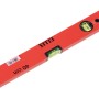 Rote Ellix Wasserwaage, 40 cm, mit horizontaler und vertikaler Libelle.