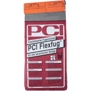 PCI Flexfug Fugenmörtel Basalt 5kg Sack für keramische Beläge, flexibel und wasserundurchlässig.