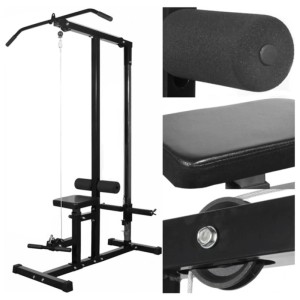 vidaXL Kraftturm mit Langhantel und Kurzhantel-Set 60,5 kg 275354