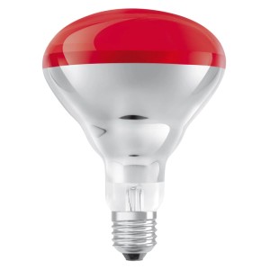 Rotes Infrarot BR40 Leuchtmittel 250W mit E27 Schraubsockel für Speziallampen.
