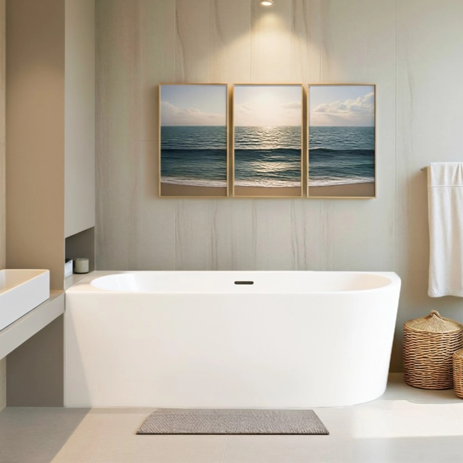 Bad Land Freistehende Badewanne Eckbadewannne ALVA 170x80 Links + Ablauf günstig online kaufen