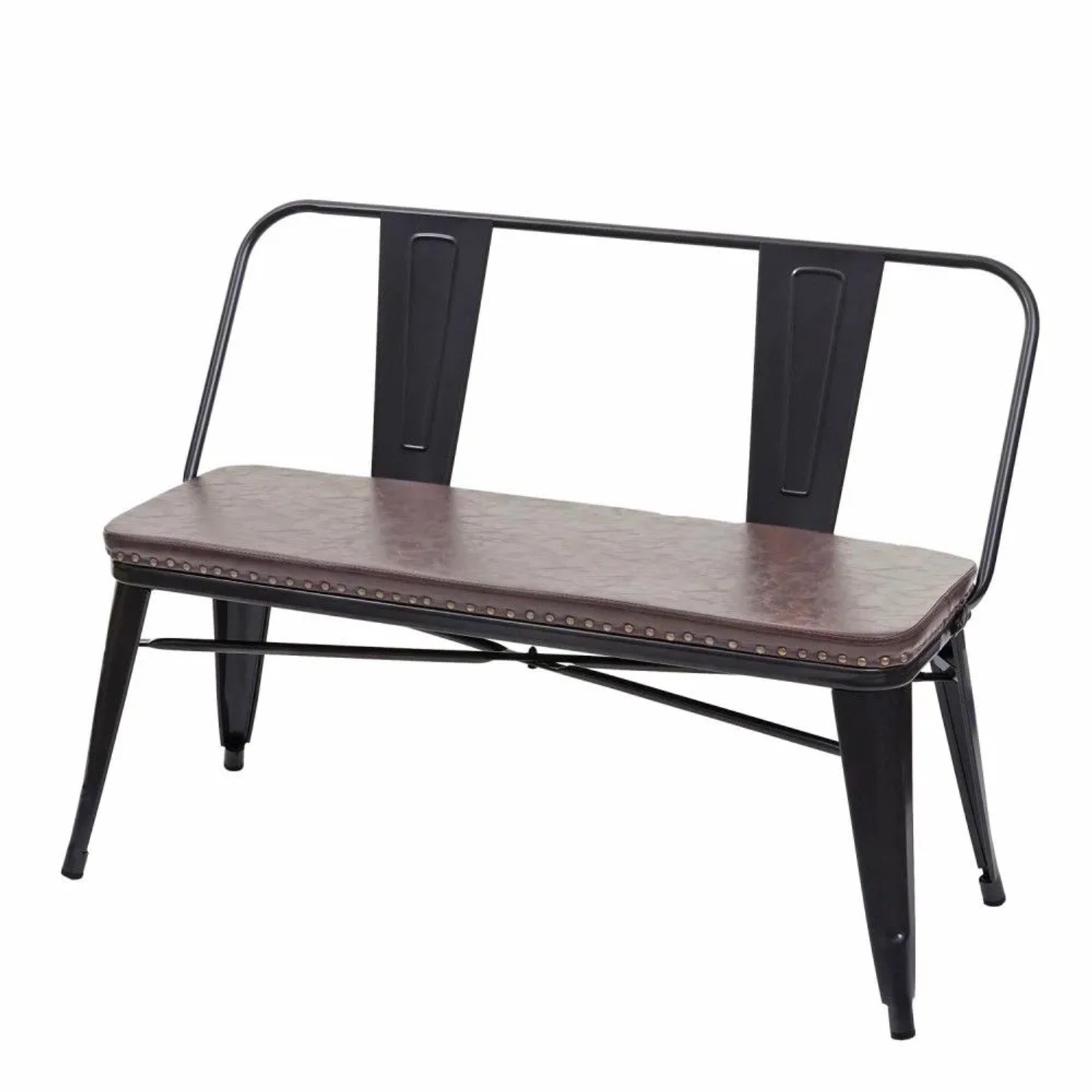 MCW 2er Sitzbank H10 Industriedesign Schwarz-Braun