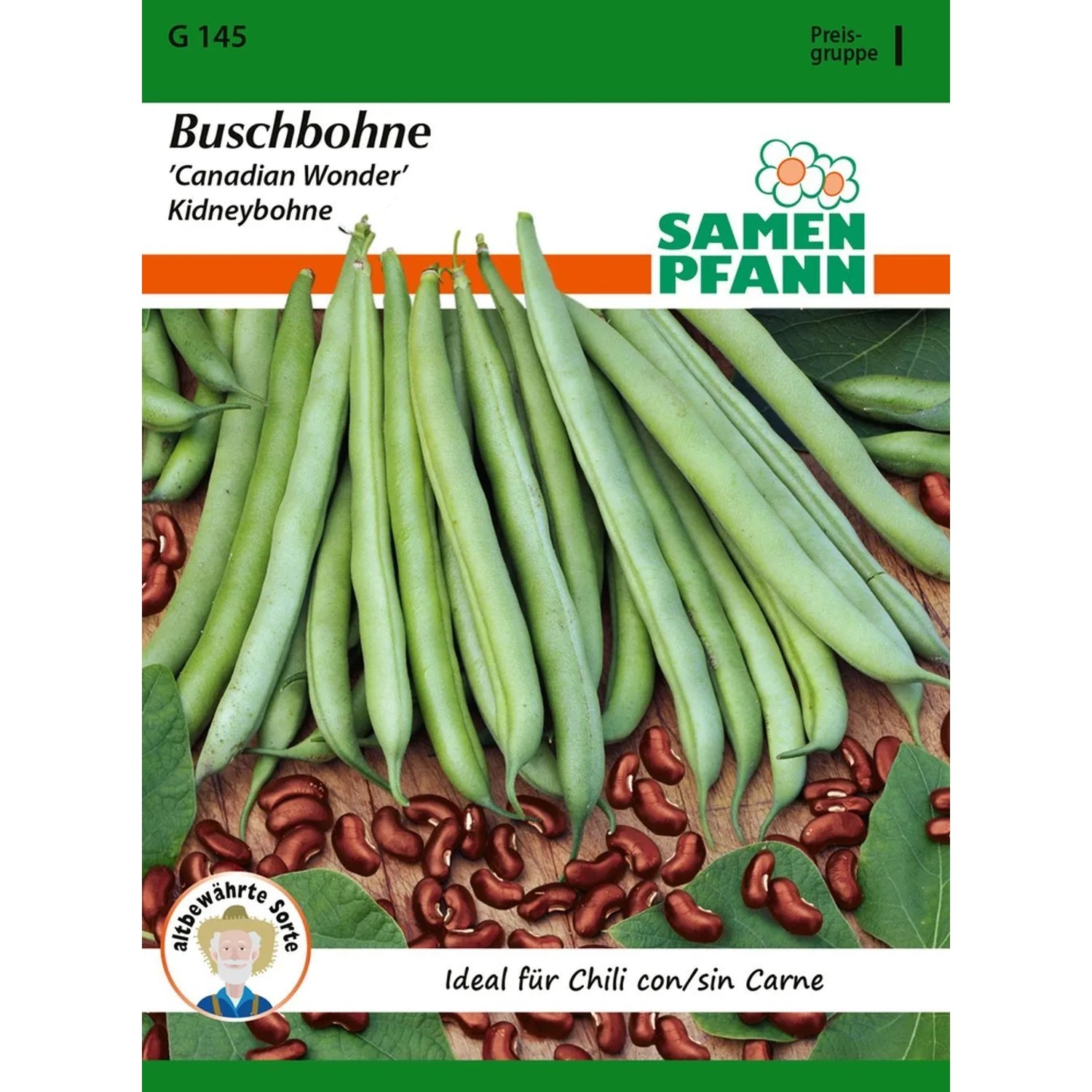 SAMEN PFANN Buschbohne Canadian Wonder Kidneybohne