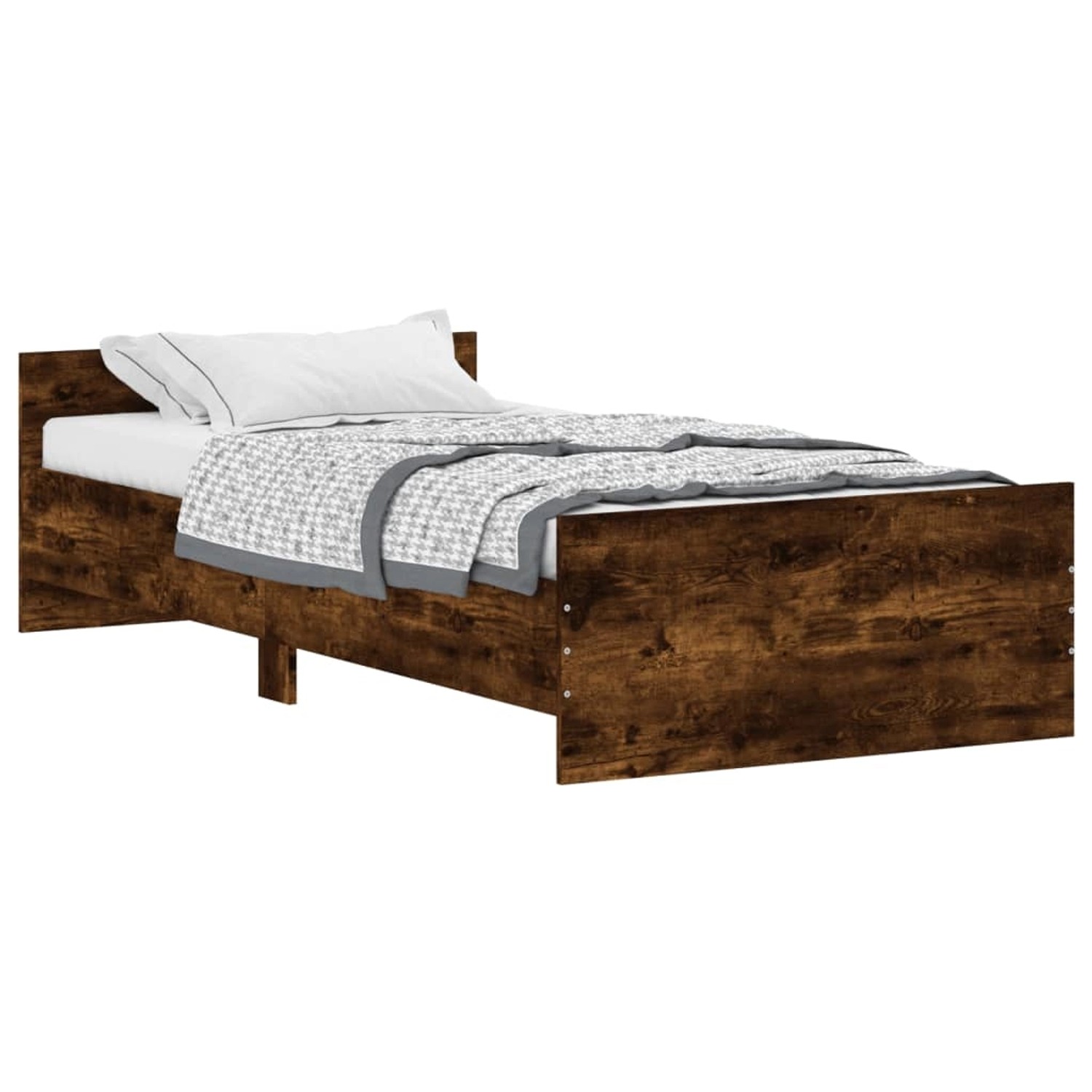 vidaXL Bettgestell Räuchereiche 90x200 cm Holzwerkstoff Modell 11909586 günstig online kaufen
