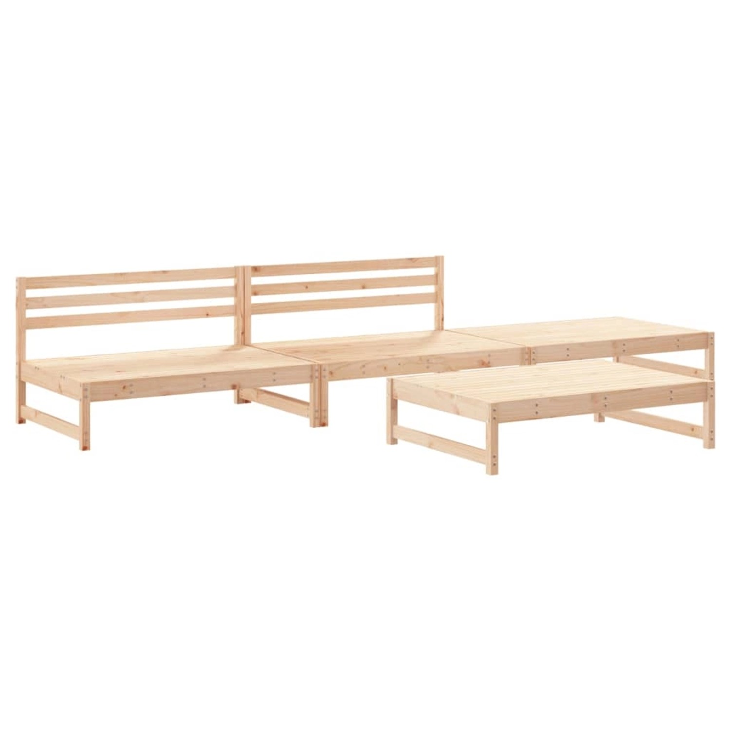 vidaXL 4-tlg Garten-Lounge-Set Massivholz Kiefer Modell 15 günstig online kaufen