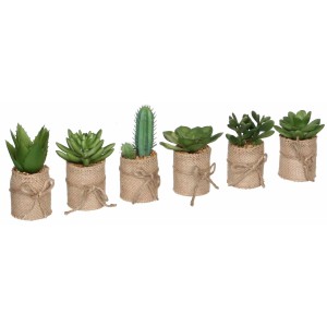 Mica Decorations Kunstpflanzen Sukkulenten im Topf, verschiedene grüne Sorten.