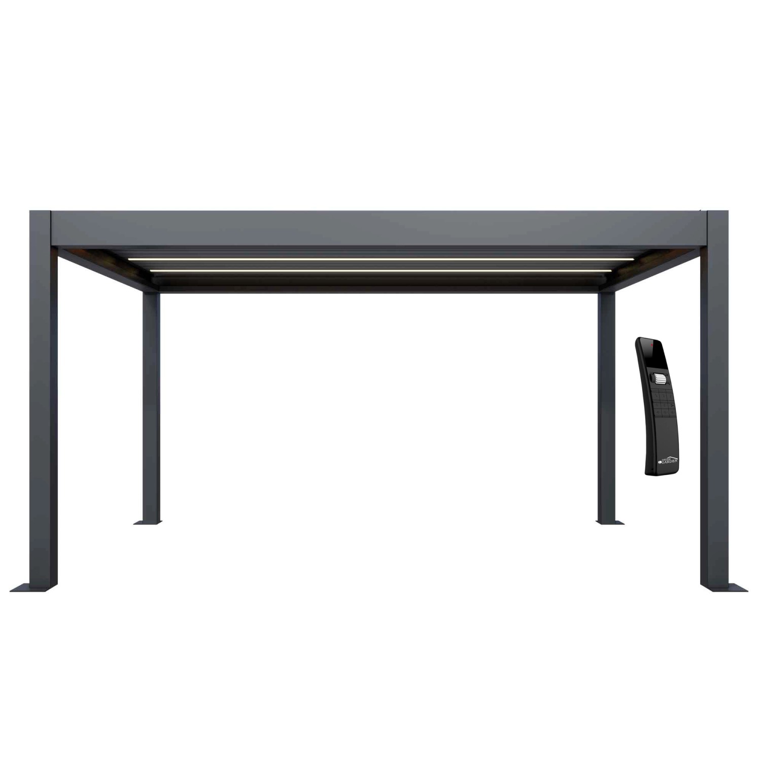 Dreamgarden Pergola 4 x 3 x 2,7 m Verona Elektrisch Anthrazit Lamellendach günstig online kaufen