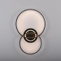 Moderne LED-Deckenleuchte Asmina von Just Light, schwarz, mit zwei Ringen und warmweißem Licht.