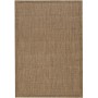Brauner Ayyildiz Outdoor-Teppich Giza, 120x120 cm, in Sisal-Optik für Balkon und Terrasse.
