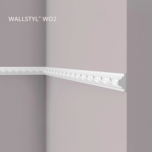 Weiße NOEL & MARQUET Wandleiste WO2 WALLSTYL, Zierleiste/Stuckleiste (200cm).