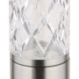 Globo Tischleuchte Lunki, 19 cm, Nickel matt, mit Acrylglas-Schirm.