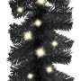 Schwarze vidaXL Weihnachtsgirlande mit LEDs, 20 m, festliche Deko für Innenräume.