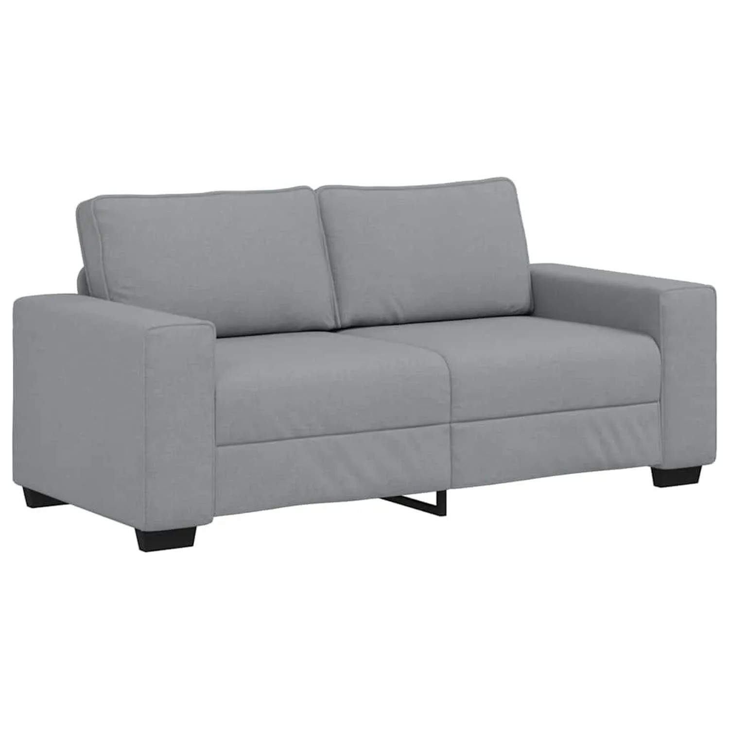 vidaXL 2-Sitzer-Sofa Hellgrau 140 cm Stoff 4105166