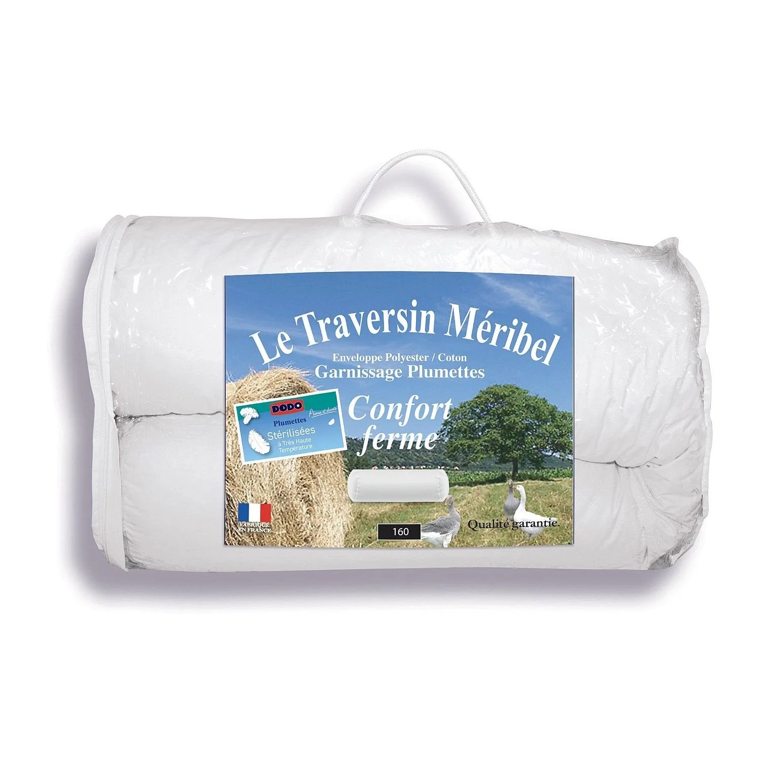 Vente-unique Nackenrolle Meribel Weiß 160 cm