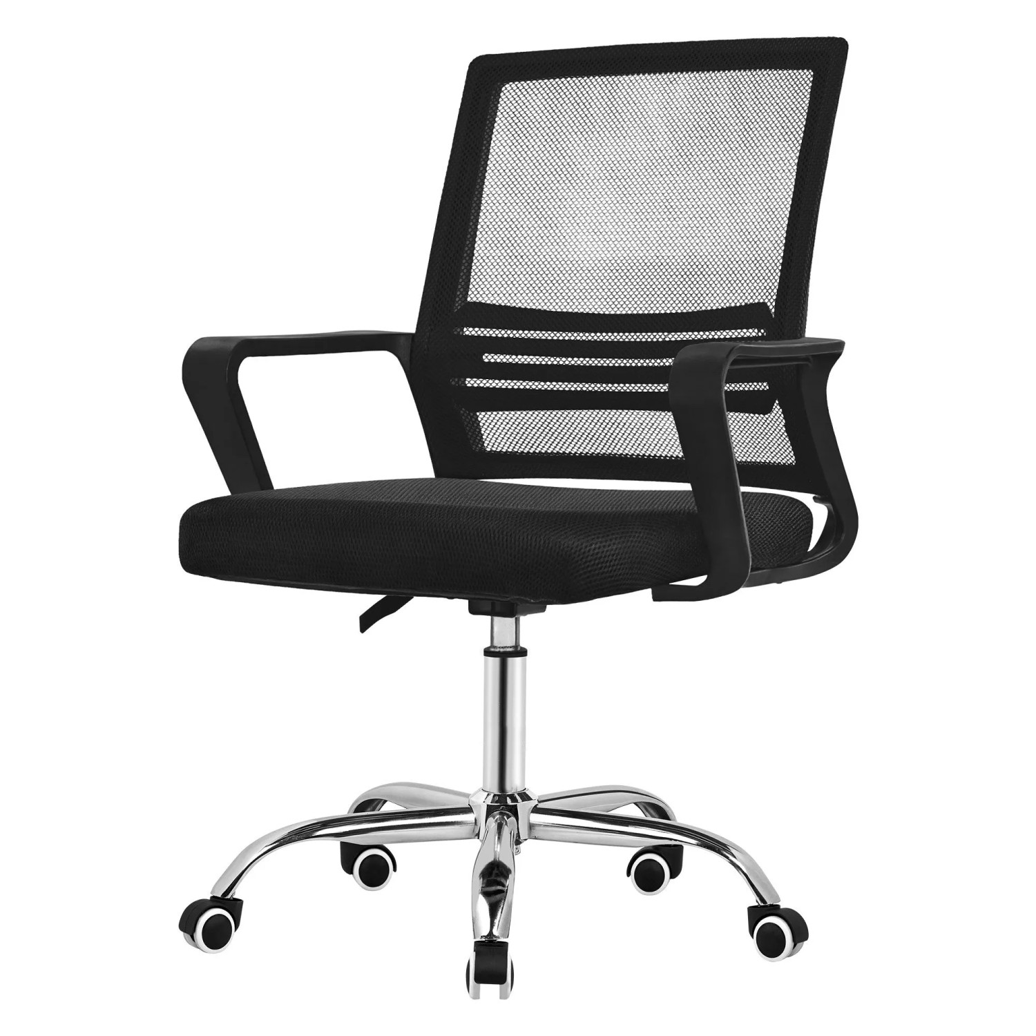 ML-Design Bürostuhl Ergonomisch Schwarz mit Mesh und Stahlgestell