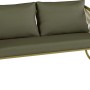 Lounge-Sofa des 4-teiligen Lounge-Set Scafford mit Seilbespannung in Oliv. Gartenmöbel mit Kissen.