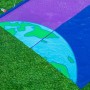 Bestway Wasserrutsche Lunar Launch mit Erdmotiv, 488 cm lang, für Kinder ab 3 Jahren.