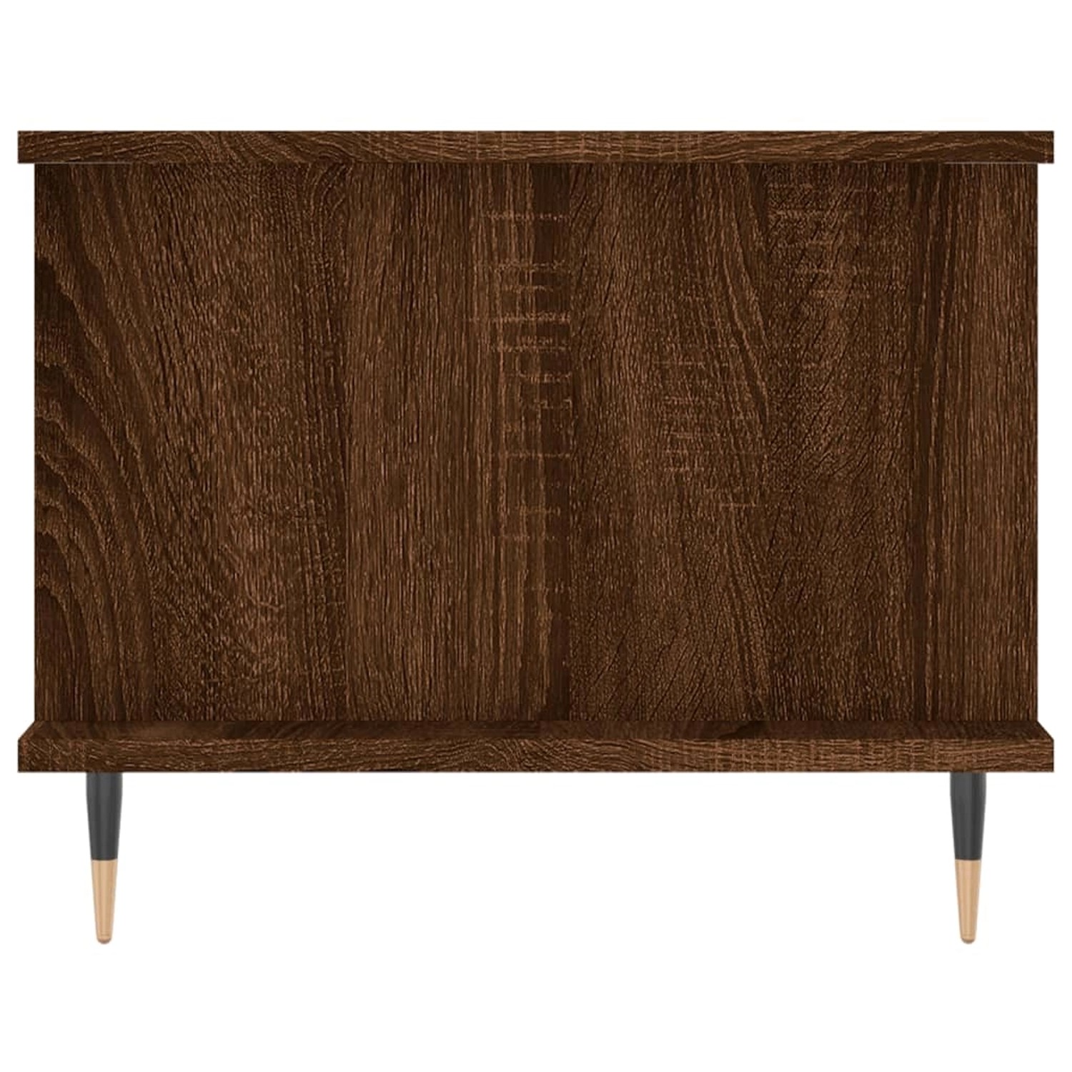 VidaXL Couchtisch, braune Eichen-Optik, 90x50x40 cm, Holzwerkstoff mit Fächern und Tür.