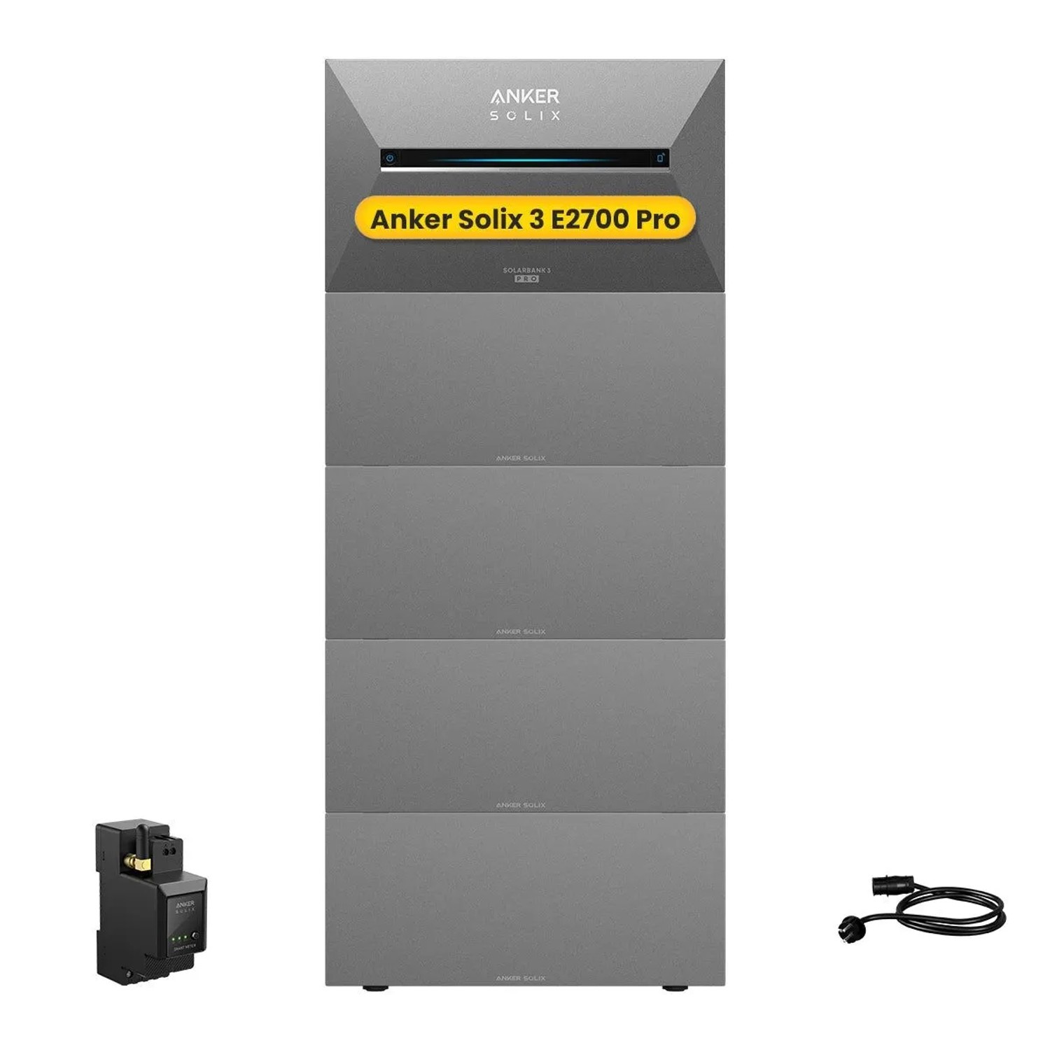 Anker SOLIX Solarbank 3 E2700 Pro Set inkl. 4x Zusatzakku & Smart Meter 13.4kWh 3600W Dynamischer Tarif