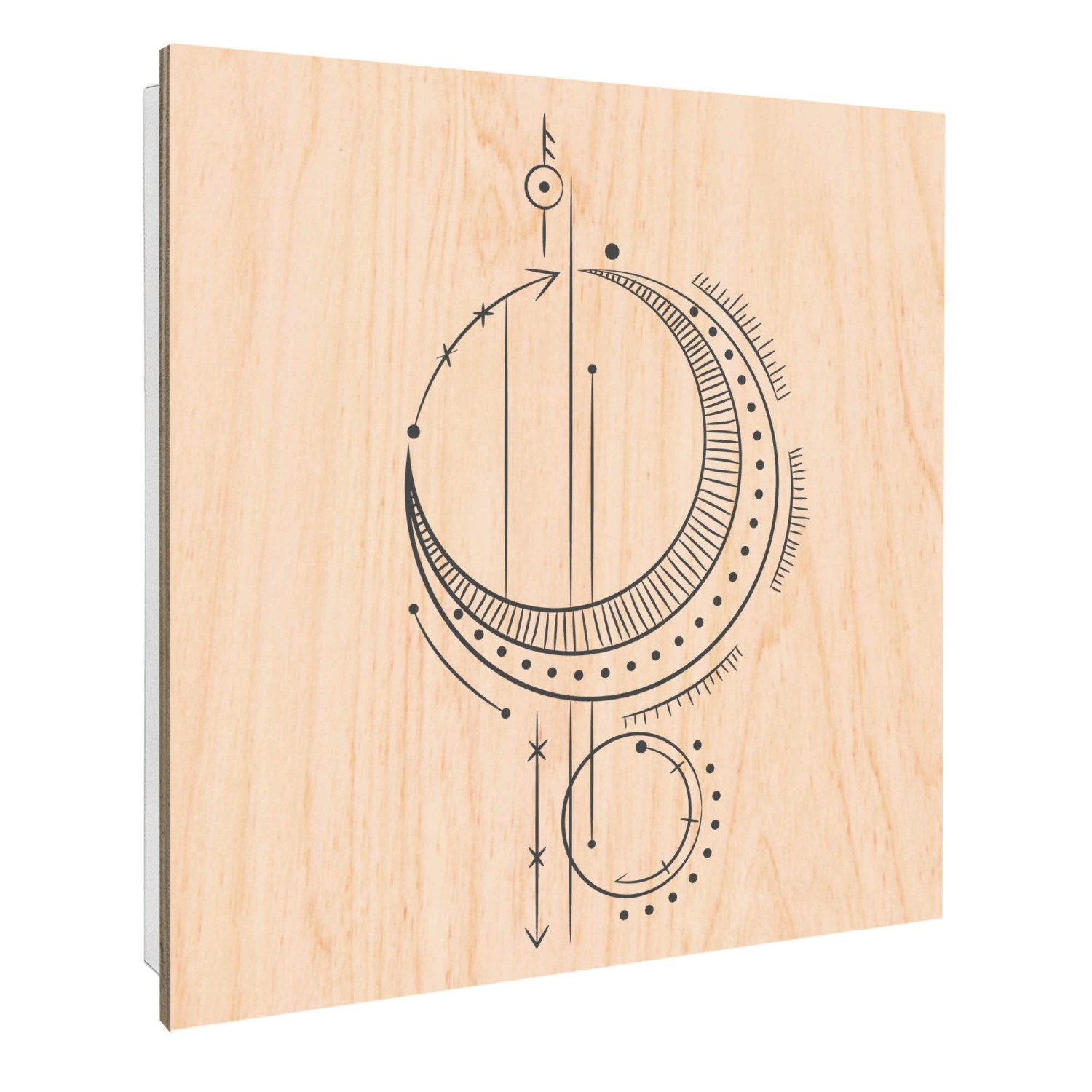 Banjado Großer Schlüsselbox Holz 30x30cm Weiß Scharnier Rechts 50 Haken Sch günstig online kaufen
