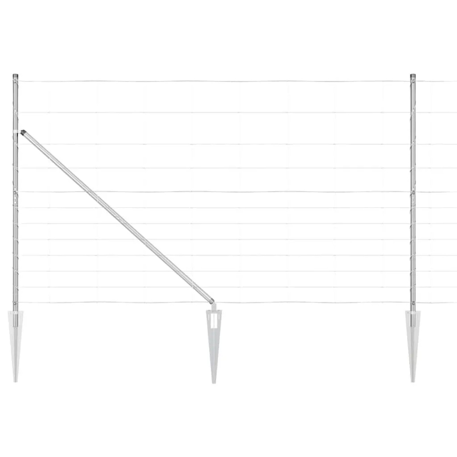 vidaXL Zaunpfosten Galvanisiert 25 x 1,4 m Stahl 3351432 günstig online kaufen