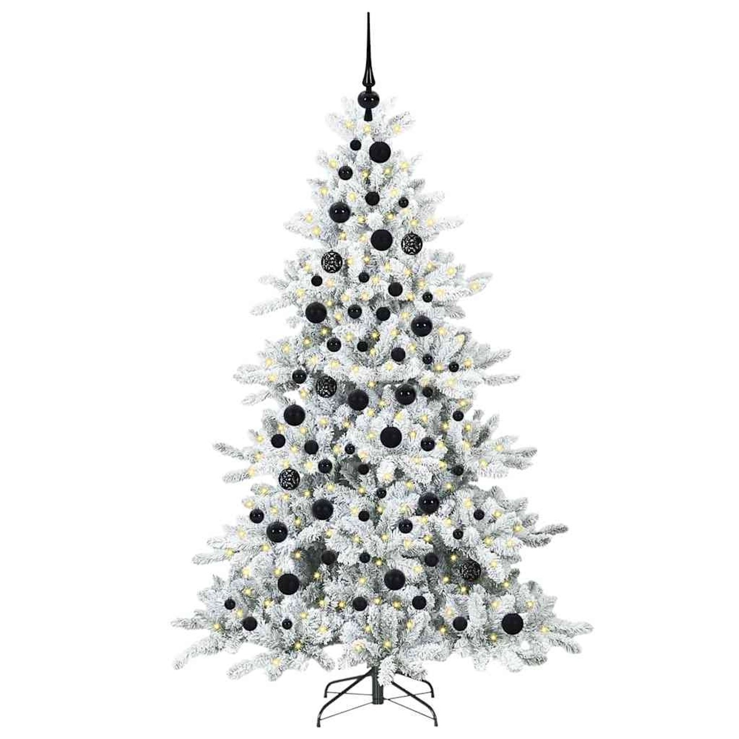 vidaXL Künstlicher Klappbarer Weihnachtsbaum mit 300 LEDs 180 cm PVC 3397719