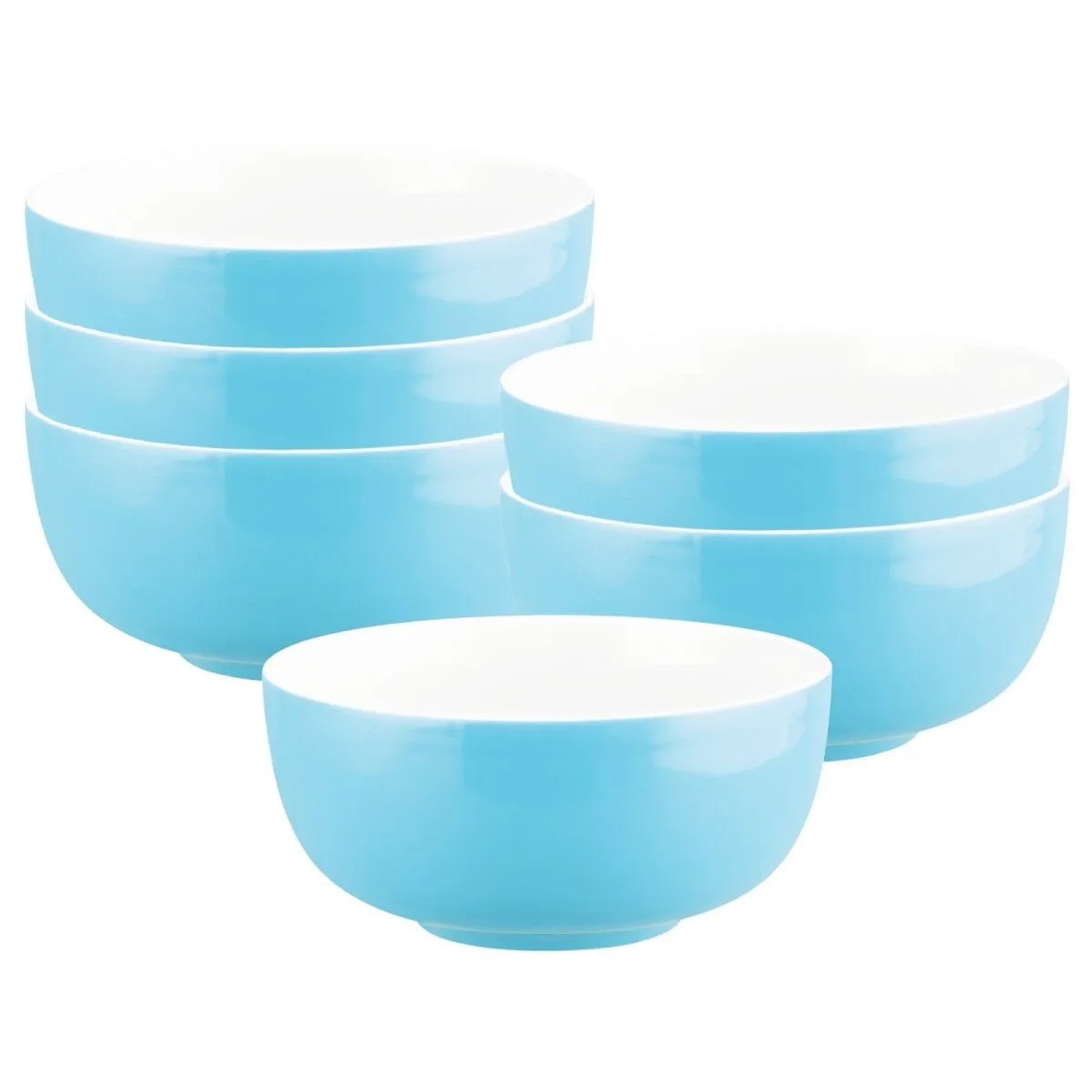 Seltmann Weiden Liberty Pure Colors Müslischale 15 cm 6er Set Lagoon Blue