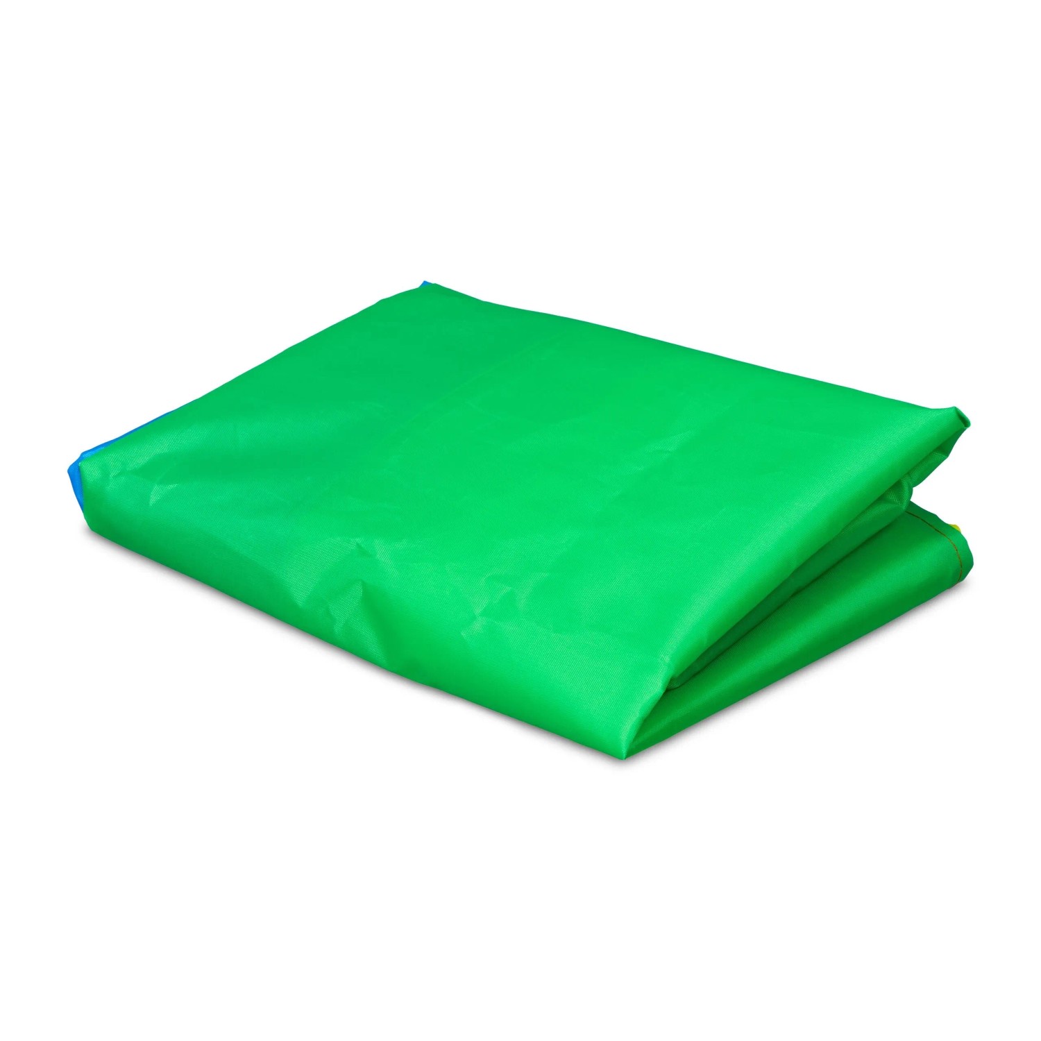 Gefalteter, grüner Hüpfsack aus dem Relaxdays 4er Set für Kinder, Polyester, mit Griffen.